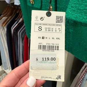 Zara green short jacket
